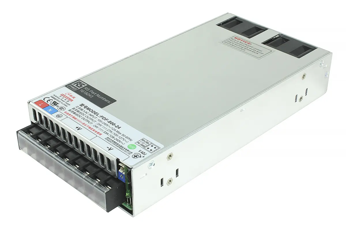 RS PRO Schaltnetzteil, 24V dc / 27A 799W 90 → 264V ac Geschlossen, Gehäusemontage