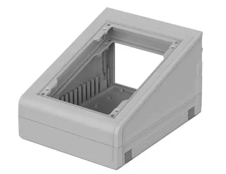 Produktfoto 1 von Bopla Ultrapult ABS Pultgehäuse Geneigte Front, Hellgrau, 157.5 mm 120.4 mm, 198.9 mm, 456 g