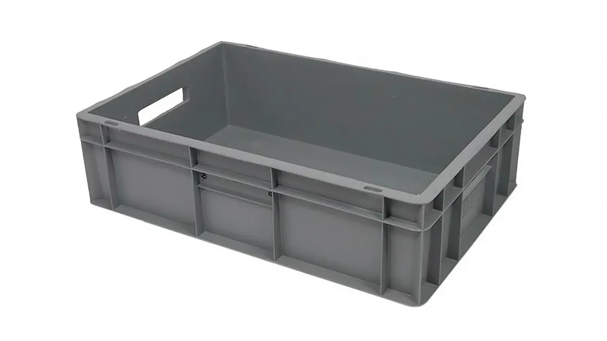 Produktfoto 1 von RS PRO 30L Polypropylen Eurobehälter Ohne Deckel, Grau 170 mm x 400 mm x 600 mm