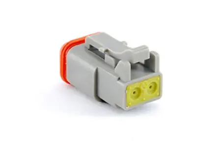 Produktfoto 1 von Amphenol Industrial 06 Kfz-Steckverbinder, Kabel, Kfz-Steckverbinder, Crimpbefestigung, Stecker, 2-polig, Grau /