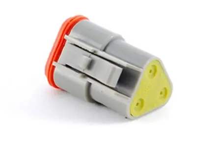 Produktfoto 1 von Amphenol Industrial 06 Kfz-Steckverbinder, Kabel, Kfz-Steckverbinder, Crimpbefestigung, Stecker, 3-polig, Grau /