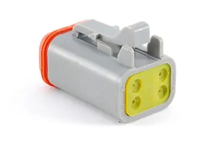 Produktfoto 1 von Amphenol Industrial 06 Kfz-Steckverbinder, Kabel, Kfz-Steckverbinder, Crimpbefestigung, Stecker, 4-polig, Grau /