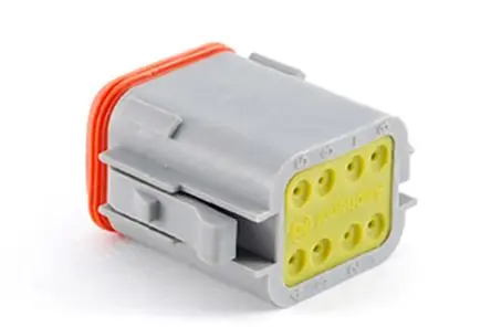 Produktfoto 1 von Amphenol Industrial 06 Kfz-Steckverbinder, Kabel, Kfz-Steckverbinder, Crimpbefestigung, Stecker, 8-polig, Grau /