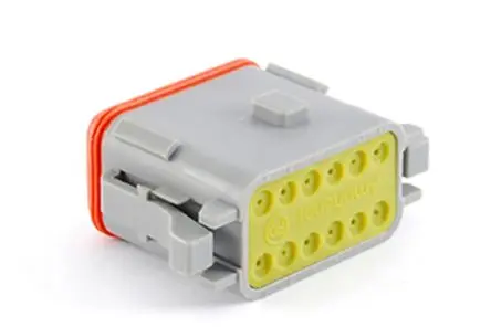 Produktfoto 1 von Amphenol Industrial 06 Kfz-Steckverbinder, Kabel, Kfz-Steckverbinder, Crimpbefestigung, Stecker, 12-polig, Grau /