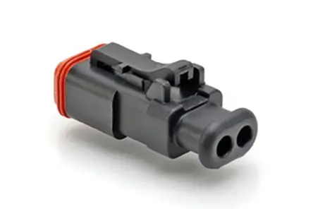 Produktfoto 1 von Amphenol Industrial 06 Kfz-Steckverbinder, Kabel, Kfz-Steckverbinder, Crimpbefestigung, Stecker, 2-polig, Schwarz /