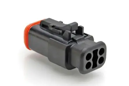 Produktfoto 1 von Amphenol Industrial 06 Kfz-Steckverbinder, Kabel, Kfz-Steckverbinder, Crimpbefestigung, Stecker, 4-polig, Schwarz /