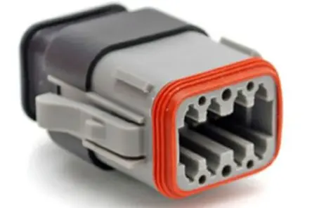 Produktfoto 1 von Amphenol Industrial 06 Kfz-Steckverbinder, Kabel, Kfz-Steckverbinder, Crimpbefestigung, Stecker, 8-polig, Grau /