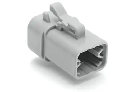 Produktfoto 1 von Amphenol Industrial 06 Kfz-Steckverbinder, Kabel, Kfz-Steckverbinder, Crimpbefestigung, Stecker, 4-polig, Grau /
