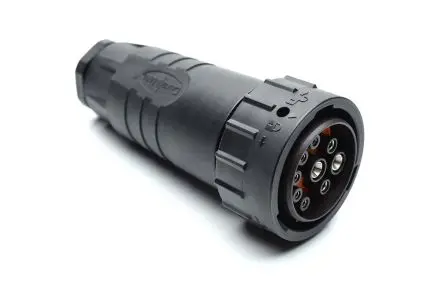 Produktfoto 1 von Amphenol Industrial Duramate AHDP 48.4 mm Standard Rundsteckverbinder Buchse 9-polig Buchse 25A, 5 A, 50 A Kabel IP67,