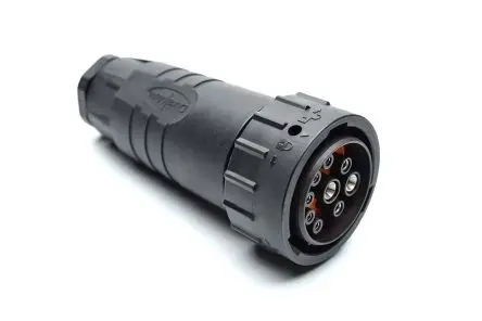 Amphenol Industrial Duramate AHDP 48.4 mm Standard Rundsteckverbinder Buchse 9-polig Buchse 25A, 5 A, 70 A Kabel IP67,