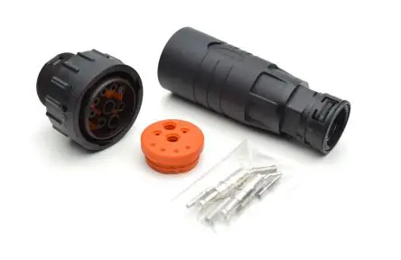Produktfoto 1 von Amphenol Duramate AHDP Rundsteckverbinder Buchse 9-polig / 25.0A Kabelmontage, Crimpanschluss IP67, IP69K