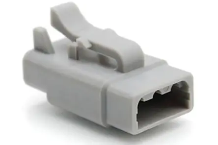 Produktfoto 1 von Amphenol Industrial 06 Kfz-Steckverbinder, Kabel, Kfz-Steckverbinder, Crimpbefestigung, Stecker, 3-polig, Grau /