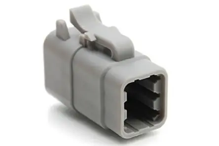 Produktfoto 1 von Amphenol Industrial 06 Kfz-Steckverbinder, Kabel, Kfz-Steckverbinder, Crimpbefestigung, Stecker, 6-polig, Grau /