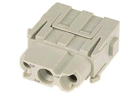 Produktfoto 1 von HARTING 0914 Modul für robusten Stromversorgungsstecker Buchse, 3-polig 40A, Kabel, C-Modul