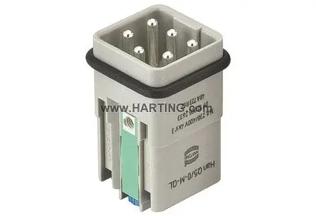 Produktfoto 1 von HARTING 0912 Industrie-Steckverbinder Kontakteinsatz Stecker, 5-polig 16A, Kabel, Steckverbindereinsatz