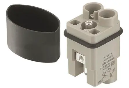 Produktfoto 1 von HARTING 0912 Industrie-Steckverbinder Kontakteinsatz Stecker, 2-polig 40A, Kabel, Steckverbindereinsatz