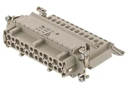 Produktfoto 1 von HARTING Han ES AV Industrie-Steckverbinder Kontakteinsatz Buchse, 24-polig 16A, Kabel, Steckverbindereinsatz für