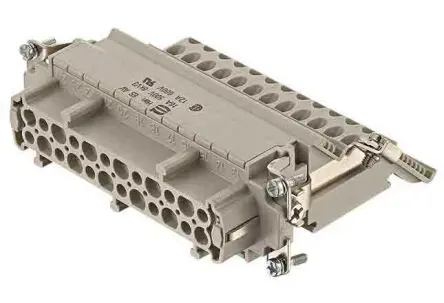 Produktfoto 1 von HARTING Han ES AV Industrie-Steckverbinder Kontakteinsatz Buchse, 24-polig 16A, Kabel, Steckverbindereinsatz für