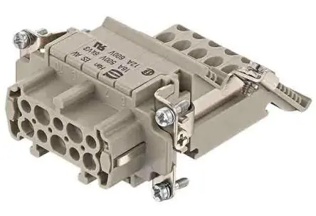 Produktfoto 1 von HARTING Han ES AV Industrie-Steckverbinder Kontakteinsatz Buchse, 10-polig 16A, Kabel, Steckverbindereinsatz für