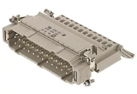 Produktfoto 1 von HARTING Han ES AV Industrie-Steckverbinder Kontakteinsatz Stecker, 24-polig 16A, Kabel, Steckverbindereinsatz für