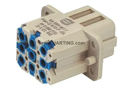 Produktfoto 1 von HARTING 0912 Industrie-Steckverbinder Kontakteinsatz Buchse, 8-polig 16A, Kabel, Steckverbindereinsatz