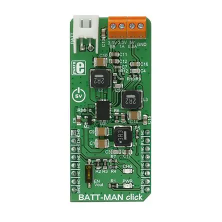 Produktfoto 1 von MikroElektronika LTC3586 Entwicklungsbausatz Spannungsregler, BATT-MAN Klick Akkuladegerät, für Tragbare Geräte und