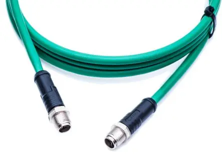 Amphenol Industrial M12 X-Code, 8-polig Sensor-Betätigungselementkabel, Gerade Stecker 8 / Gerade Stecker, Länge 10 m