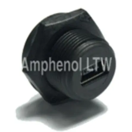 Produktfoto 1 von Amphenol Industrial, Gerade NUB USB-Steckverbinder Buchse USB-Typ B 1, Panel USB 2.0 IP67