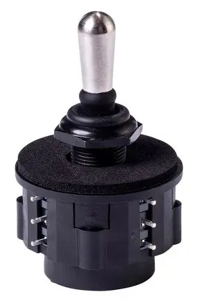 Produktfoto 1 von APEM NZ Joystick, 2-Achsen Potenziometrisch Dual, Wechsler, 125 V ac / 2A, IP67 Griff Typ Hebel