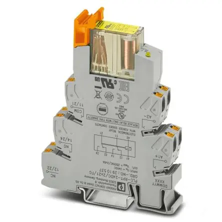 Produktfoto 1 von Phoenix Contact PLC-RPT Interface Relais 24V dc, 2-poliger Umschalter DIN-Hutschiene 30mA