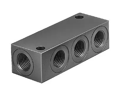 Produktfoto 1 von Festo Serie FR-4 6703 Aluminiumdruckguss Verteiler 3-Stationen Anschluss G