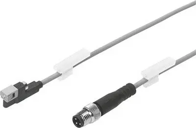 Produktfoto 1 von Festo SMT-Serie 547860 Kabel mit Stecker 30V dc Pneumatischer Positionsdetektor LED Signalleuchten, IP65, IP68