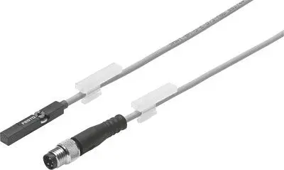 Produktfoto 1 von Festo SMAT-Serie 553744 Kabel mit Stecker 30V dc Pneumatischer Positionsdetektor LED Signalleuchten, IP65, IP68