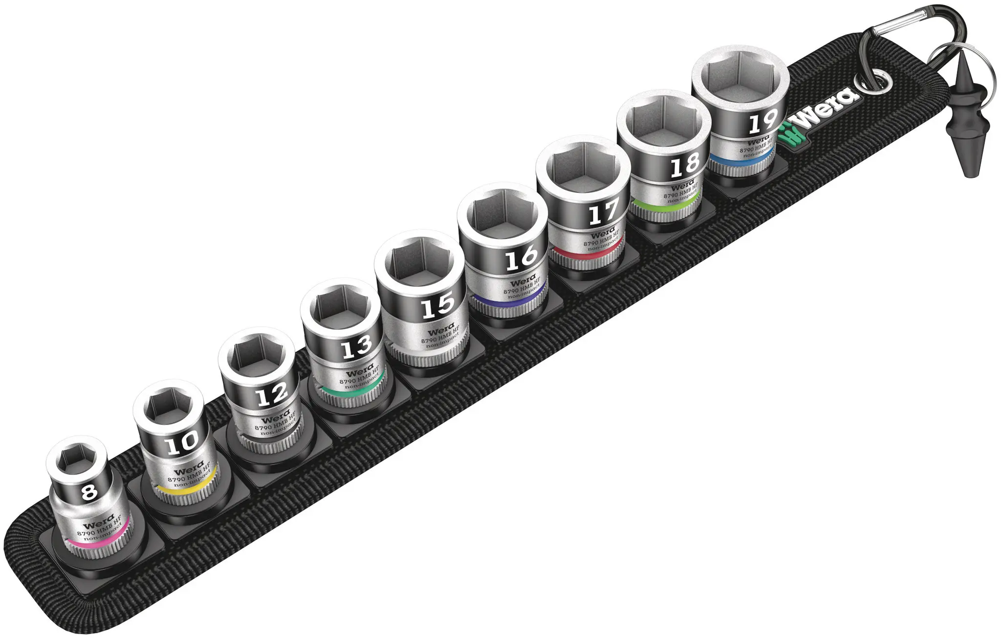 Produktfoto 1 von Wera 3/8 in Vierkant 6-Kant 1/4 in 10-teilig