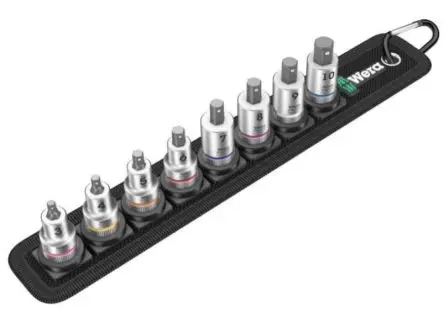 Produktfoto 1 von Wera Steckschlüsselsatz 3/8 in Vierkant Sechskant 3 mm, 4 mm, 5 mm, 6 mm, 7 mm, 8 mm, 9 mm, 10 mm 8-teilig