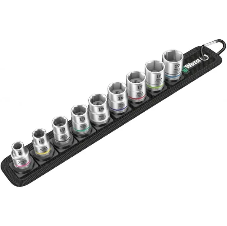 Produktfoto 1 von Wera 3/8 in Vierkant 6-Kant 3/8 in 9-teilig