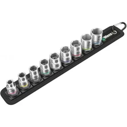 Produktfoto 1 von Wera Steckschlüsselsatz 3/8 in Vierkant Bit 3/8 in 9-teilig