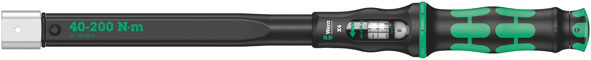 Produktfoto 1 von Wera Click-Torque X 4 14 x 18 mm Klick-Drehmomentschlüssel Vierkant 40 To 200 Nm, Länge 480 mm, ±3 %