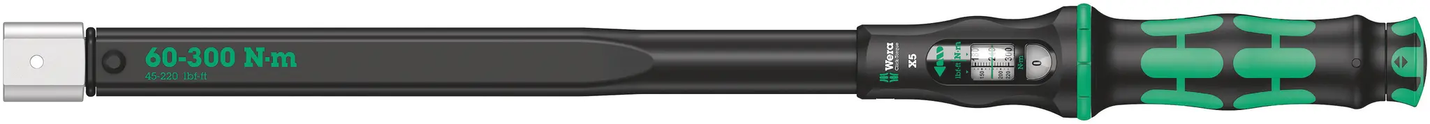 Produktfoto 1 von Wera Click-Torque X 5 14 x 18 mm Klick-Drehmomentschlüssel Vierkant 60 to 300 Nm, Länge 570 mm, ±3 %