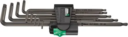 Produktfoto 1 von Wera TORX®-Schlüsselsatz L Lang 9, T8 → T40