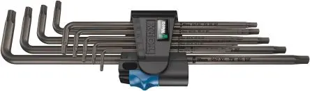 Produktfoto 1 von Wera TORX®-Schlüsselsatz L Lang Zinkphosphatiert 9, 1 x Tx 30 x 195, 1 x Tx 9 x 101, 1 x Tx 27 x 172, 1 x Tx 25 x 154, 1