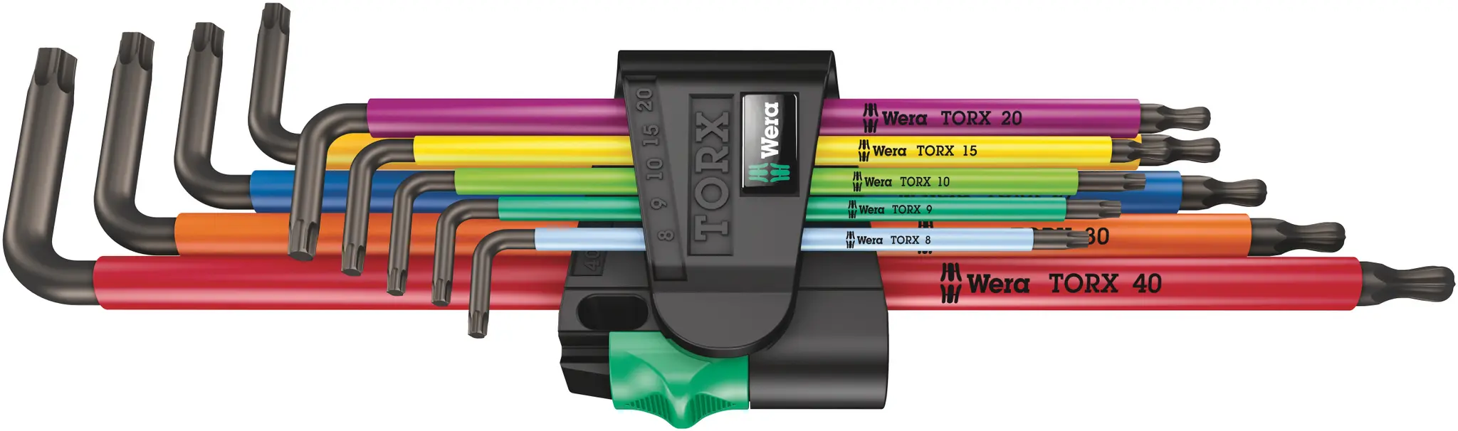 Produktfoto 1 von Wera TORX®-Schlüsselsatz L Lang Thermoplast 9, T8 → T40