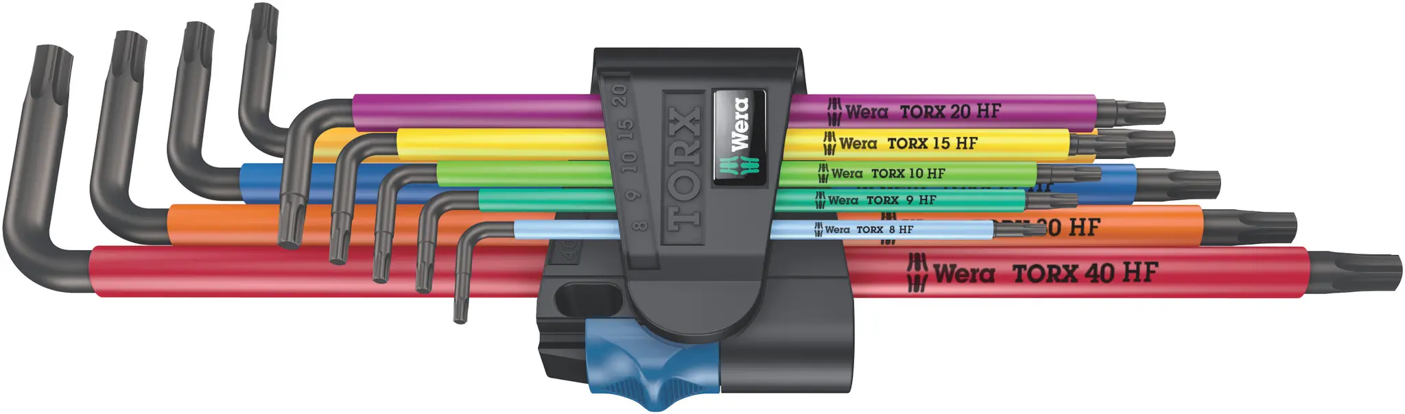 Produktfoto 1 von Wera TORX®-Schlüsselsatz L Lang Thermoplast 9, T8 → T40