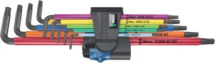 Produktfoto 1 von Wera TORX®-Schlüsselsatz L Lang Thermoplast 9, T8 → T40