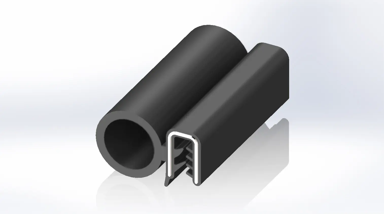 Produktfoto 1 von RS PRO Türdichtung, Kantenschutz, Ethylen-Propylen-Dien-Monomer, Schwarz, B. 31.5 mm, H. 20 mm, L. 20 m