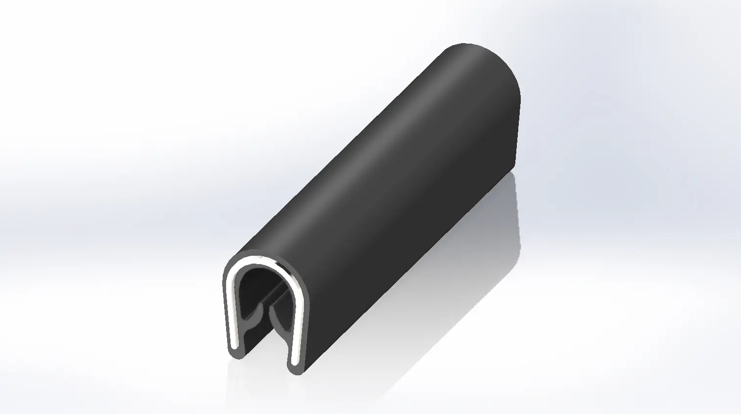 Produktfoto 1 von RS PRO Kantenschutz, Kantenschutz, Ethylen-Propylen-Dien-Monomer, Schwarz, B. 11 mm, H. 15 mm, L. 20 m