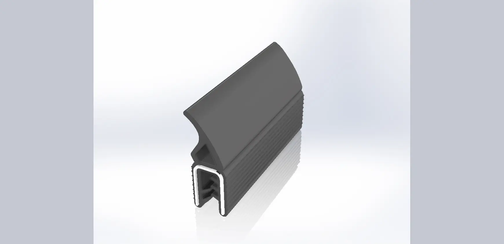 Produktfoto 1 von RS PRO Kantenschutz, Kantenschutz, Ethylen-Propylen-Dien-Monomer, Schwarz, B. 10.5 mm, H. 29.9 mm, L. 20 m