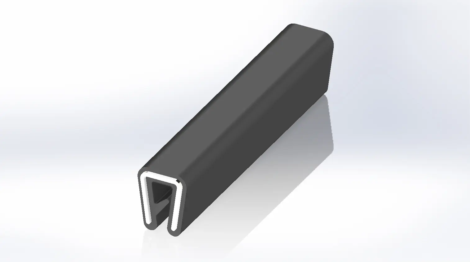 Produktfoto 1 von RS PRO Kantenschutz, Kantenschutz, Ethylen-Propylen-Dien-Monomer, Schwarz, B. 8.8 mm, H. 11.5 mm, L. 20 m