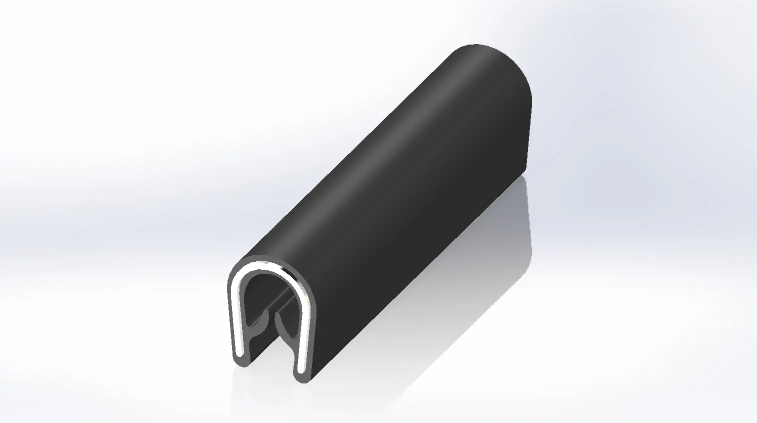 Produktfoto 1 von RS PRO Kantenschutz, Kantenschutz, Ethylen-Propylen-Dien-Monomer, Schwarz, B. 11 mm, H. 15 mm, L. 20 m