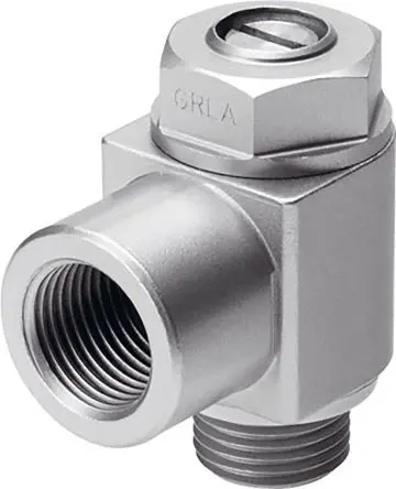 Produktfoto 1 von Festo GRLZ-1/4-PK-6-B 151195 Durchflussregler Stecker Außengewinde Buchse Gezahnter Verbinder